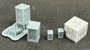 British WWII Flimsy 4 gal. cans WD  - 3 pieces - 1:72