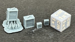 Pojemniki brytyjskie Flimsy 2 galony WODA - 3 sztuki - 1:72