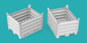 Kontener metalowy paleta 800x1000 - 2 sztuki - 1:35