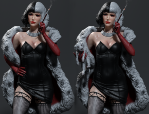 Cruella - version 1 (with puppy) - 1:12 scale