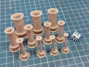 Rurociąg DN400 - rury/króćce 1000mm - 2 sztuki - 1:35