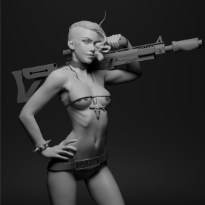 Tank Girl - version 1 (w/o tattoos) - 1:12 scale
