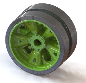 Zestaw 14 kół jezdnych do P40 Agata - z bandażami - 1:25