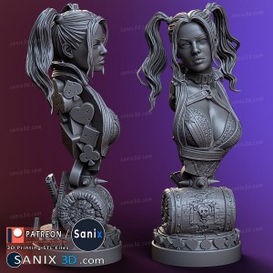 Harley Quinn - bust - various height