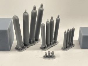 Zestaw butli gazowych 50l - 4 typy - 4 sztuki - 1:35
