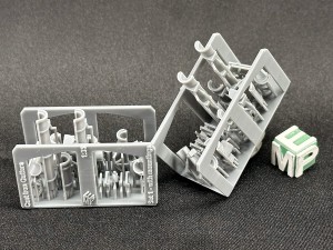 Cast iron gutters - with mountings - 14 pieces set - 1:35