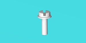 Rivets - flat screw head with washer - 50-60 pieces